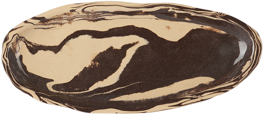 ferm LIVING Beige & Brown Ryu 37 Platter