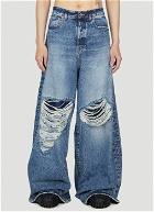 VETEMENTS Distressed Baggy Jeans male Blue