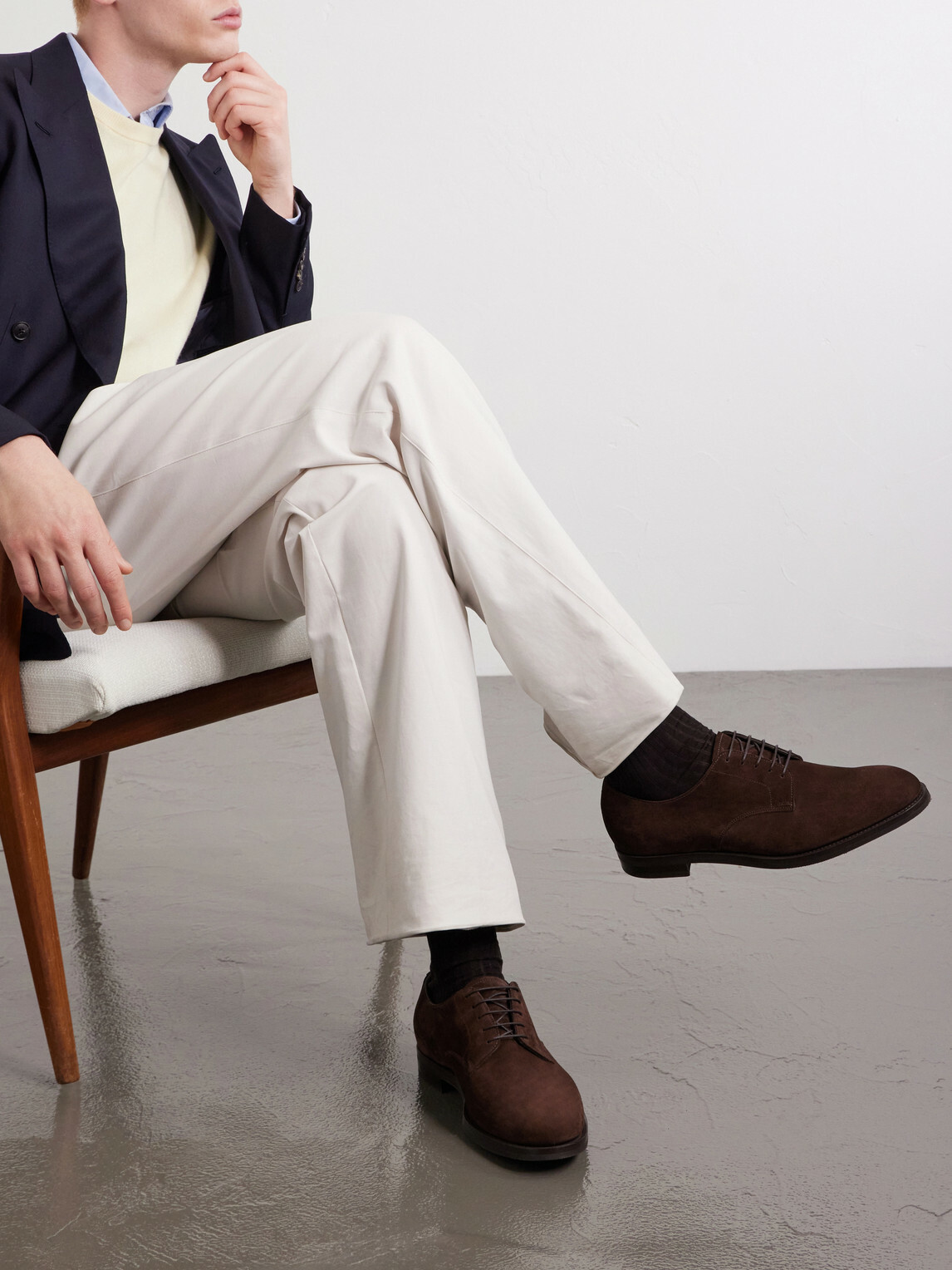 Edward Green - Whitworth Suede Derby Shoes - Brown