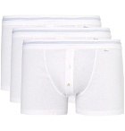 Schiesser - Karl Heinz Three-Pack Cotton-Jersey Boxer Briefs - Men - White