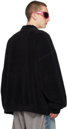 Balenciaga Black Embroidered Sweatshirt