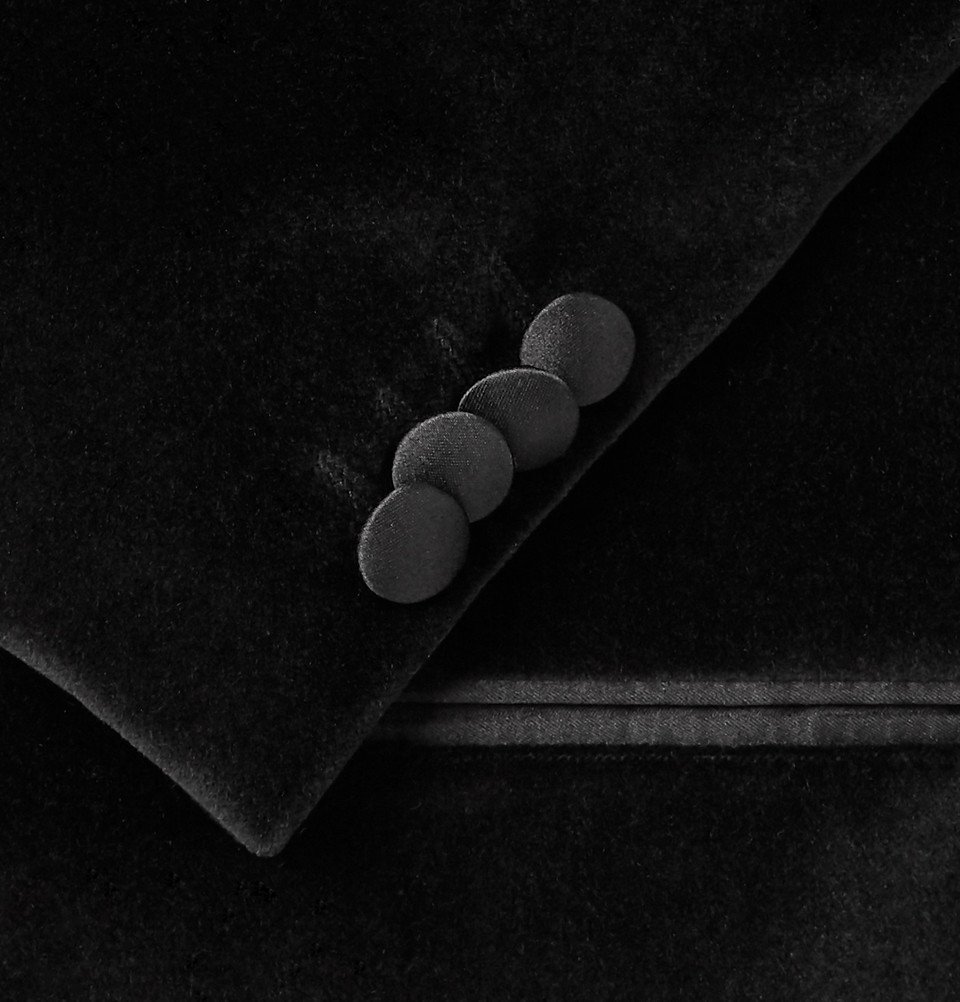 Hugo Boss - Black Helward Slim-Fit Satin-Trimmed Cotton-Velvet Tuxedo Jacket - Black