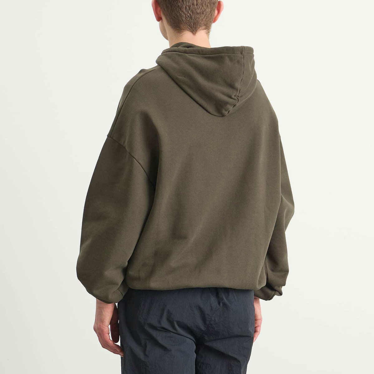 Umbro by Slam Jam Men's OG Logo Mask Hoodie in Dark Olive