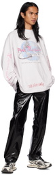 Balenciaga White Pink Martini Merch Long Sleeve T-Shirt