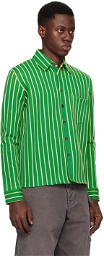 Marni Green Striped Shirt