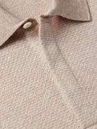 Zegna - Cotton, Linen and Silk-Blend Polo Shirt - Neutrals