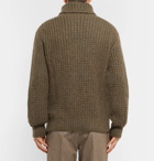 Berluti - Waffle-Knit Wool-Blend Rollneck Sweater - Men - Army green