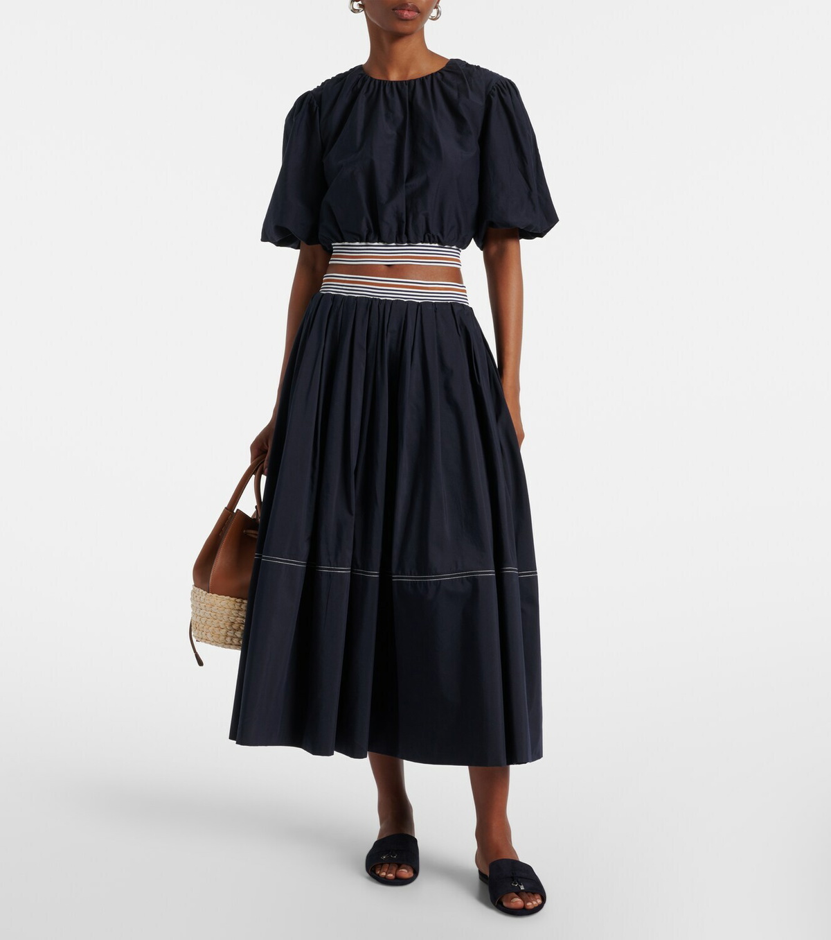 Veronica Beard Evelina cotton and silk maxi skirt