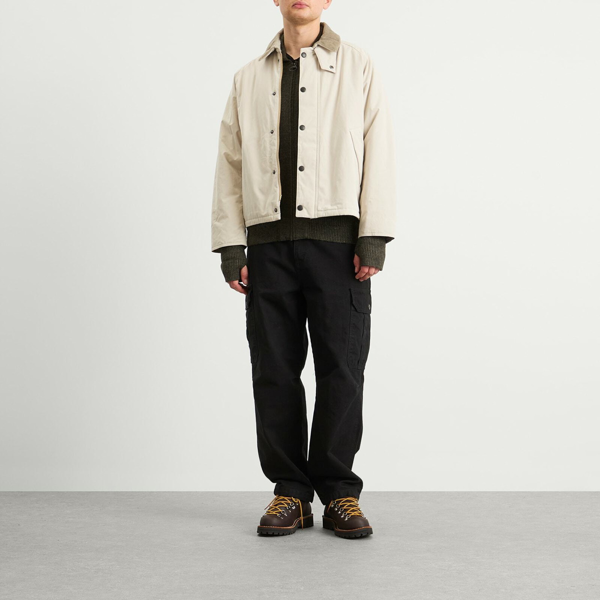 Barbour Men's Heritage + Garthman Zip Cardigan in Olive Ink