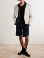 Dries Van Noten - Straight-Leg Cotton and Wool-Blend Shorts - Blue