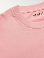 Carhartt WIP - Structures Logo-Print Organic Cotton-Jersey T-Shirt - Pink