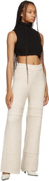 Nanushka Beige Cable Knit Fina Lounge Pants