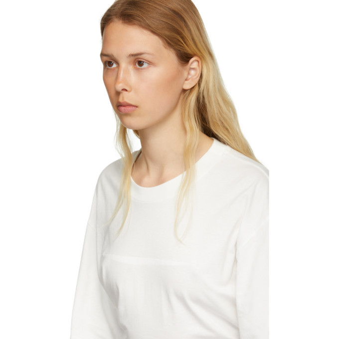 MM6 Maison Martin Margiela White Middle Seam T-Shirt MM6 Maison