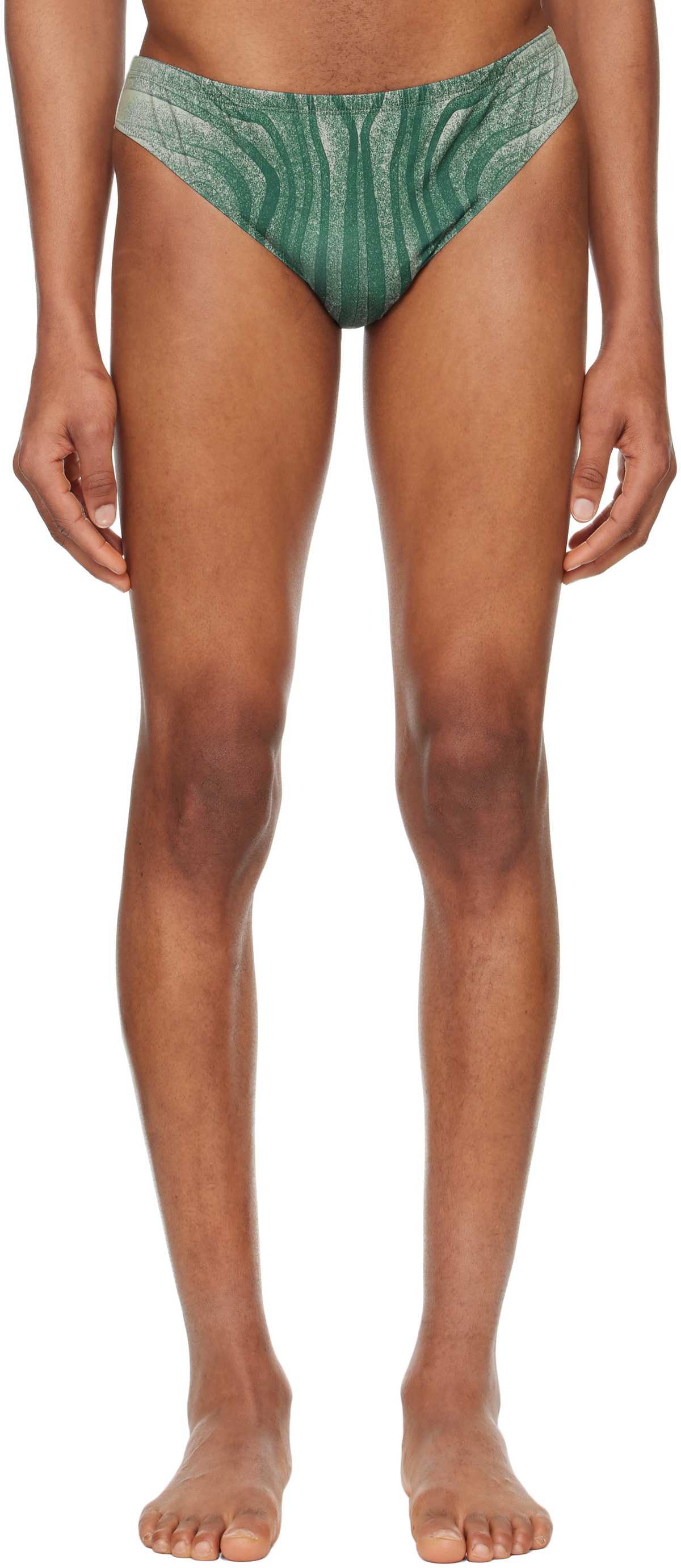 Jean Paul Gaultier Blue 'The Spirale' Swim Briefs