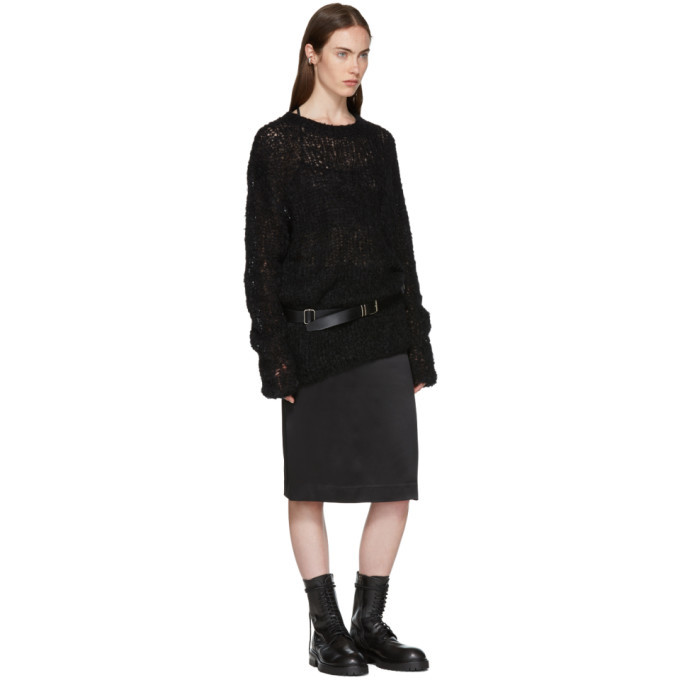 Ann Demeulemeester Black Loose Stitch Knit Sweater Ann Demeulemeester