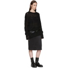 Ann Demeulemeester Black Loose Stitch Knit Sweater