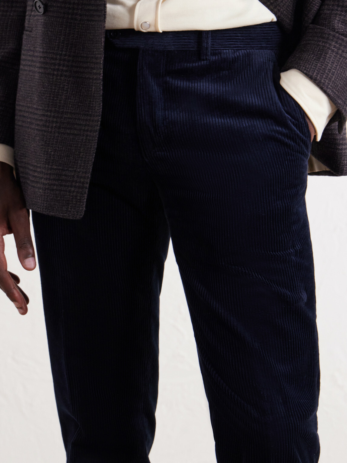 Rubinacci - Modaluca Tapered Cotton-Corduroy Trousers - Blue