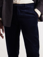 Rubinacci - Modaluca Tapered Cotton-Corduroy Trousers - Blue