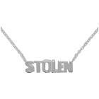 Stolen Girlfriends Club Silver Logo Pendant Necklace