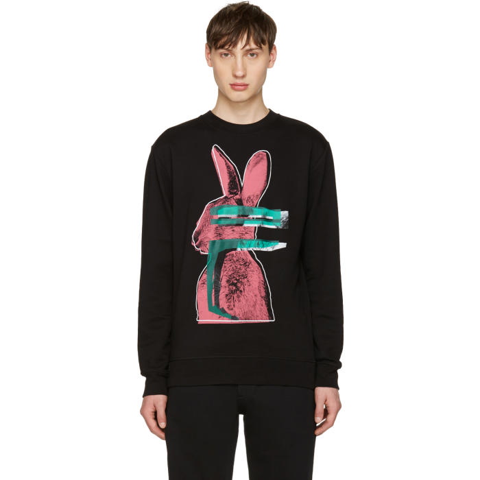 Photo: McQ Alexander McQueen Black Glitch Bunny Clean Pullover