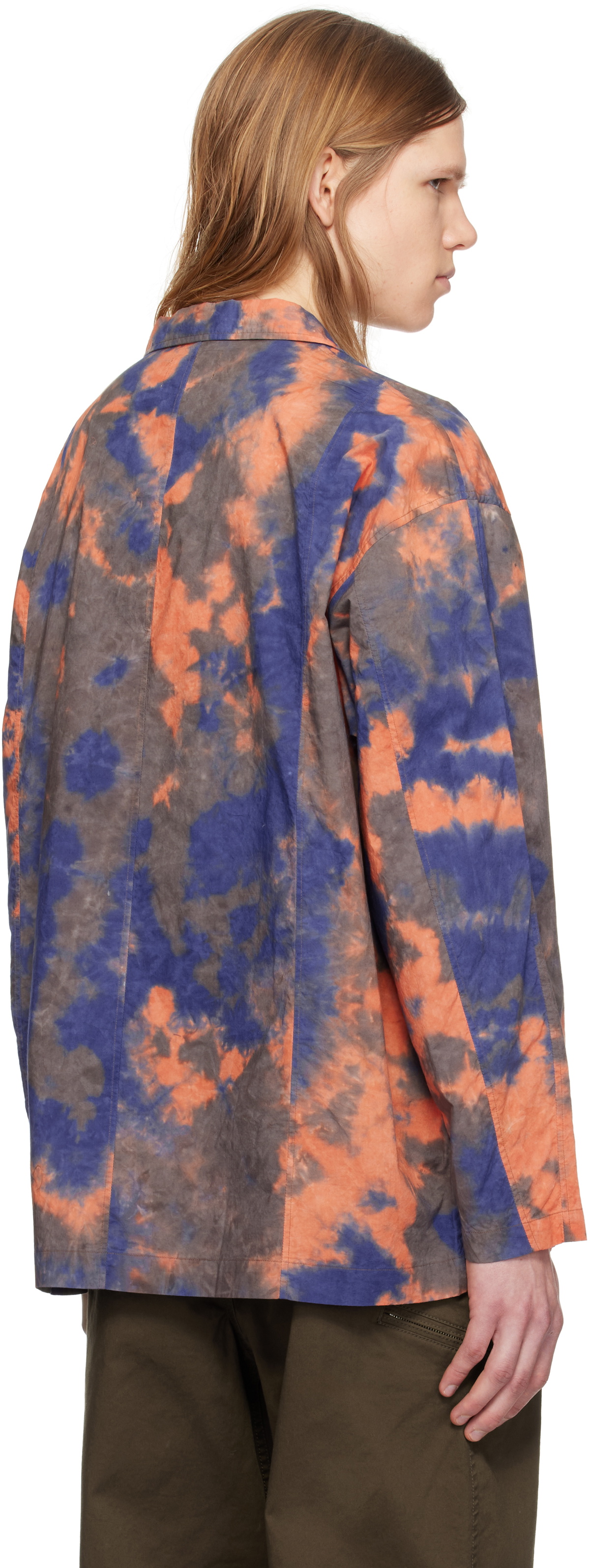 Pilgrim Surf + Supply Blue & Orange Stereo Tie Dye Shirt
