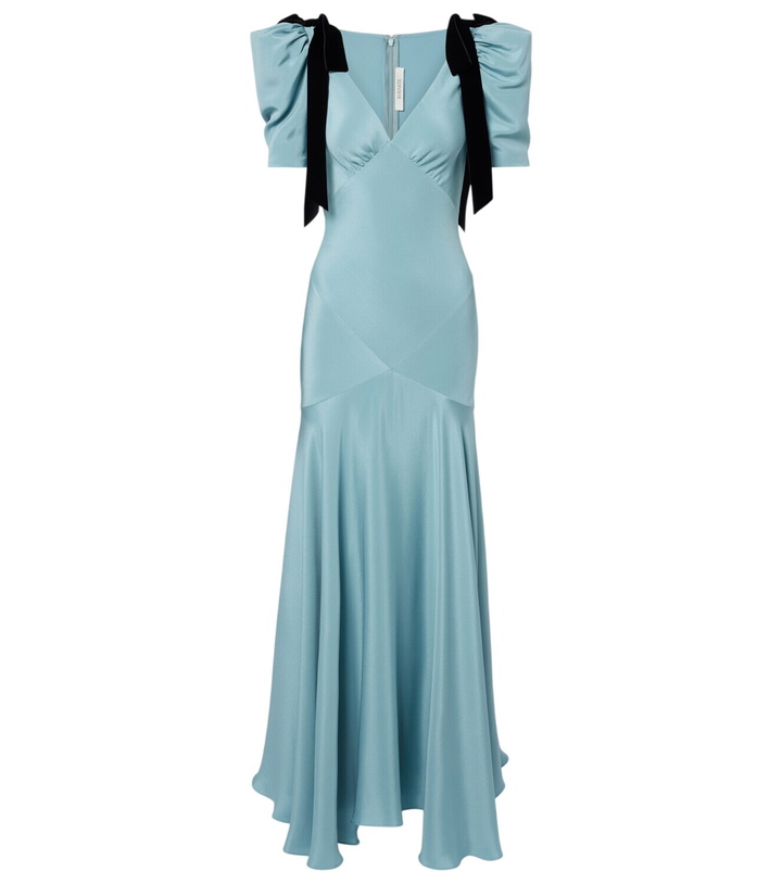Photo: Rodarte Bow-detail silk satin maxi dress
