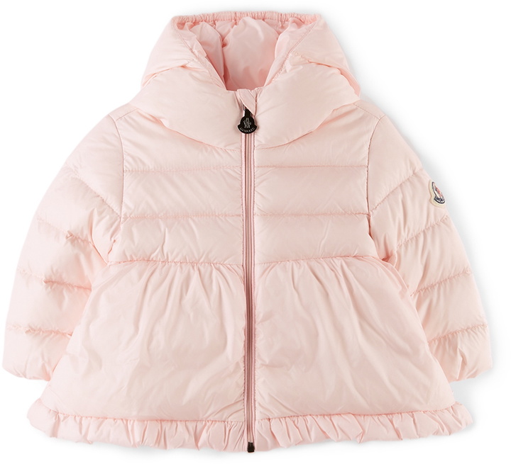 Photo: Moncler Enfant Baby Pink Down Odile Jacket