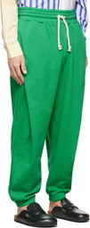 JW Anderson Green Baggy Side Pleat Lounge Pants