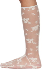 Yuhan Wang Off-White Lace Socks