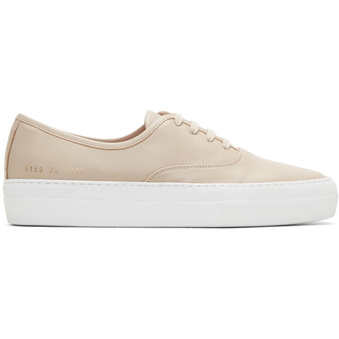 Photo: Common Projects Tan Tournament Four Hole Sneakers