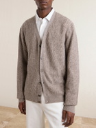 Loro Piana - Walnut Cable-Knit Virgin Wool, Cashmere and Silk-Blend Cardigan - Neutrals