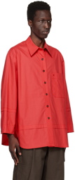 LOW CLASSIC Red Loose Fit Shirt