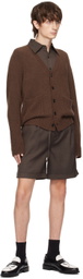 The World Is Your Oyster Brown & Off-White Convertible Sweater