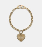 Foundrae Heart Love Medium 18kt gold chain bracelet with diamonds