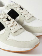 TOM FORD - Jagga Suede and Mesh Sneakers - White