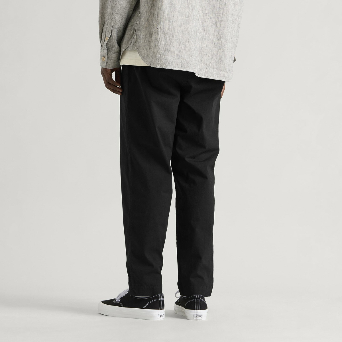 Folk Men's Drawcord Assembly Pant in Black Ripstop