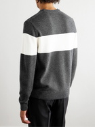 Theory - Hilles Striped Wool-Blend Sweater - Gray