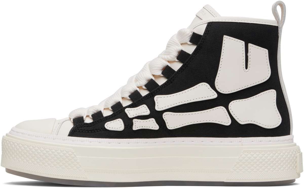 AMIRI Black & White Skel Court Hi Sneakers