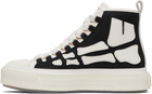 AMIRI Black & White Skel Court Hi Sneakers