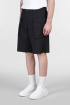 Aspesi Lou Bis Shorts In Black Cotton