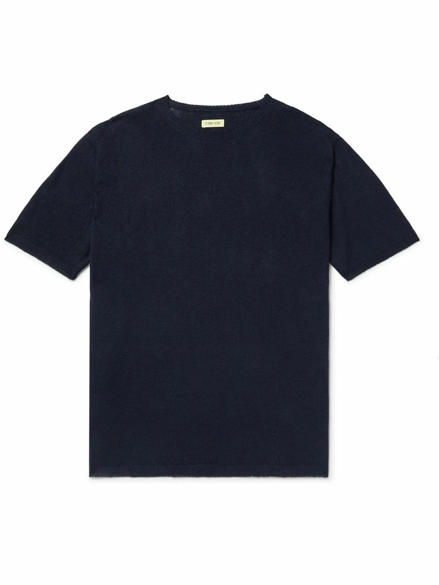 Photo: De Bonne Facture - Organic Cotton and Linen-Blend T-Shirt - Blue