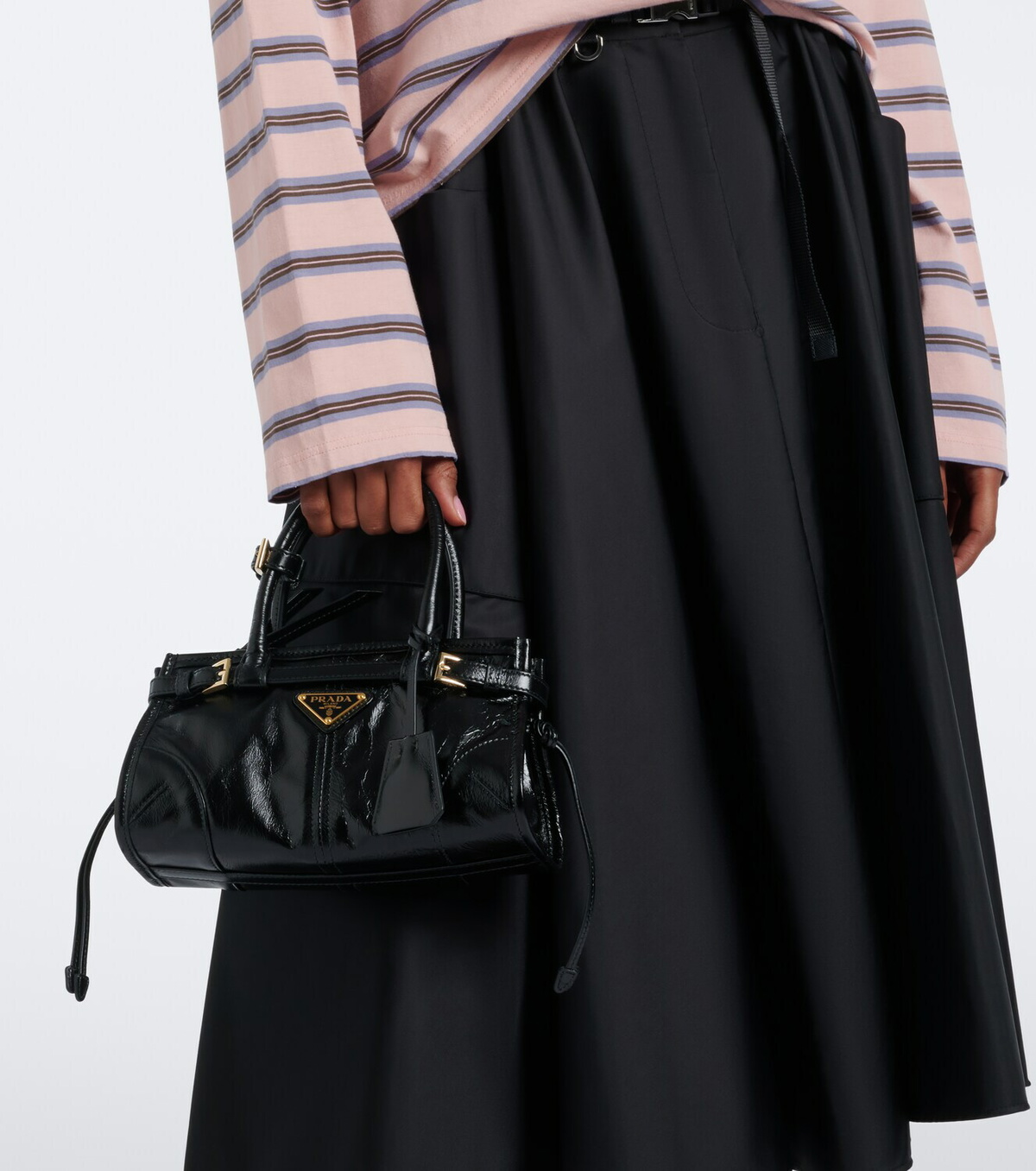 Prada Prada Bonnie Mini leather top-handle bag