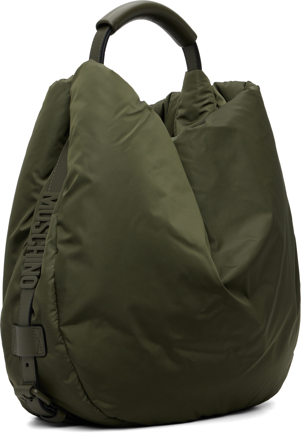 Moschino Khaki 'Handle Me' Medium Bag