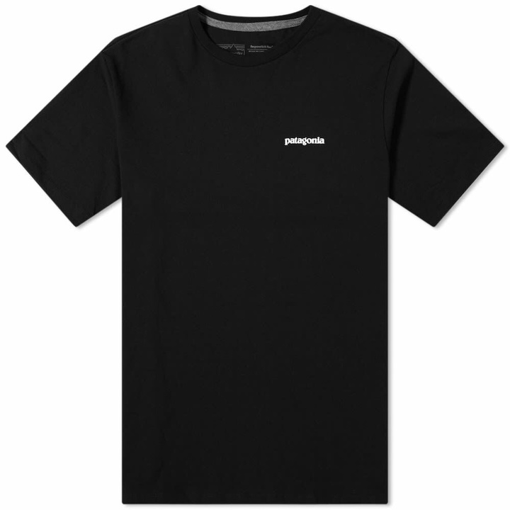 Photo: Patagonia P-6 Logo Responsibili-Tee in Black