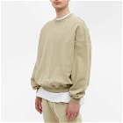 Cole Buxton Men's Warm Up Crew Sweat in Washed Beige