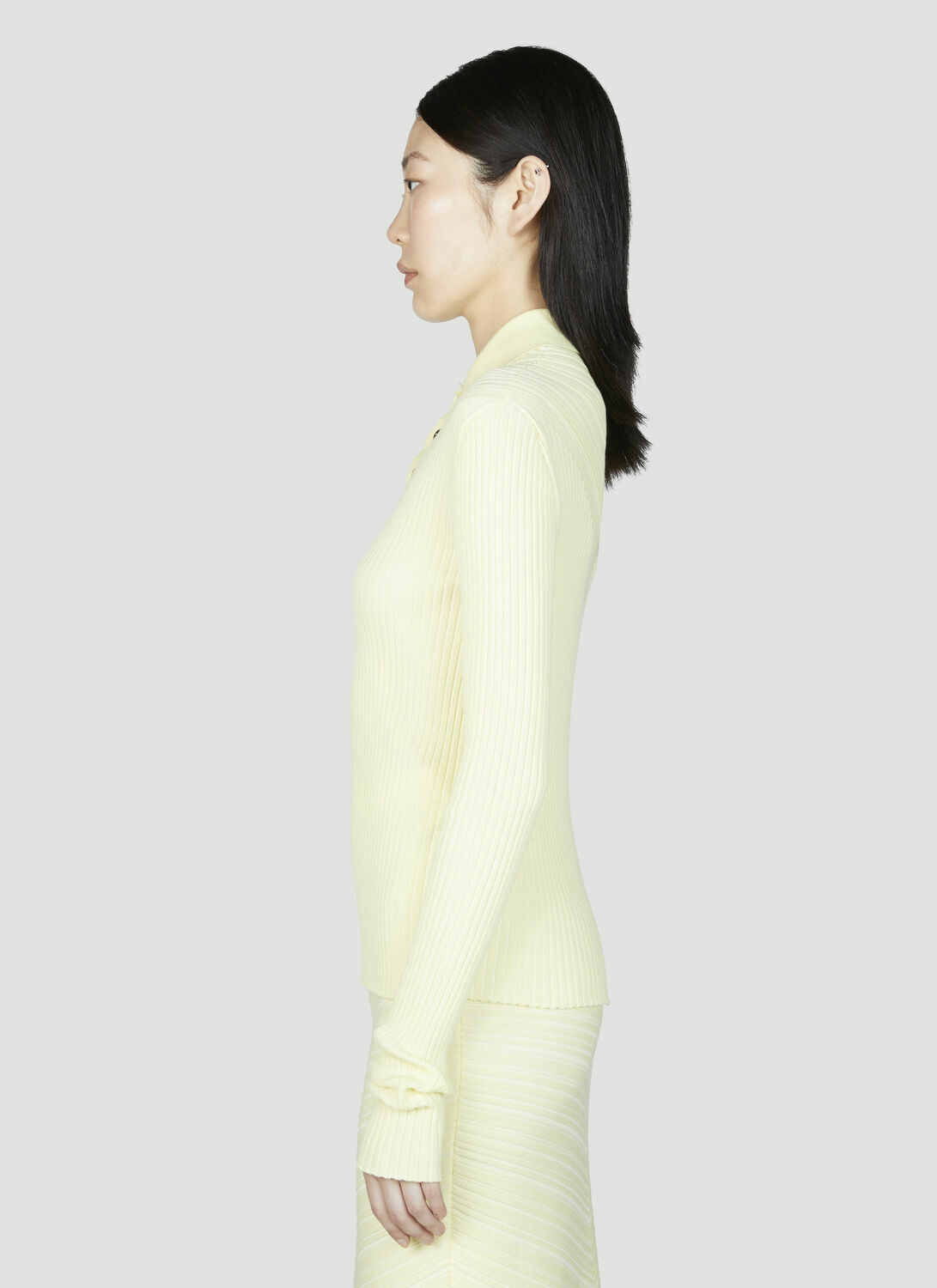 Bottega Veneta Long Sleeve Rib Top