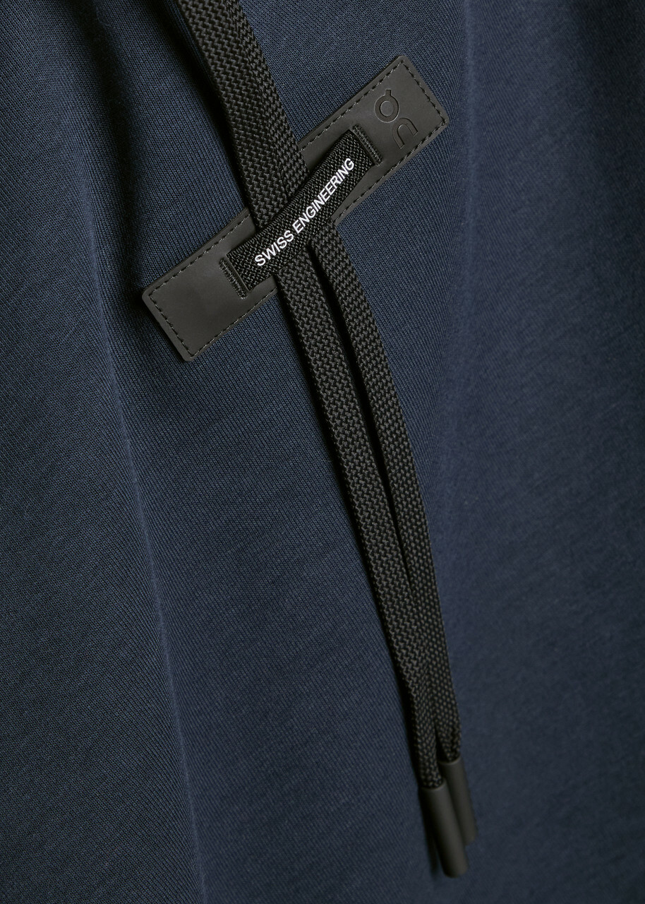 ON Focus Tech Hooded Cotton-blend Sweatshirt Navy