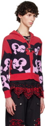 Chopova Lowena Red Wink Cardigan