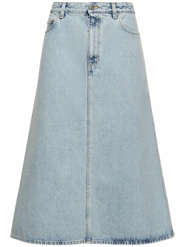 Photo: TOTEME Organic Cotton Denim Midi Skirt