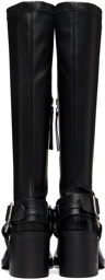 Acne Studios Black Pull-On Buckle Tall Boots